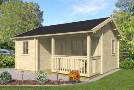 Casa de madera para jardín de Grupo Tene, estructura moderna y resistente, ideal para espacios exteriores y proyectos de bricolaje.