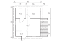 Plano arquitectónico de una vivienda de Grupo Tene mostrando distribución y dimensiones de habitaciones.